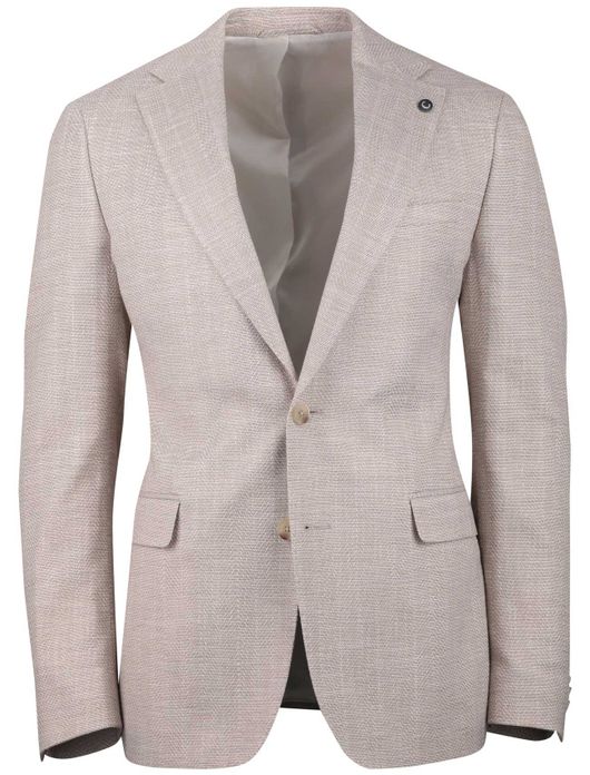 Cavallaro colbert beige slim fit bruine knopen
