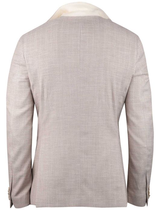 Cavallaro colbert beige slim fit bruine knopen