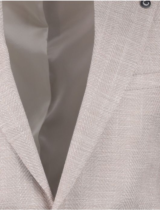 Cavallaro colbert beige slim fit bruine knopen