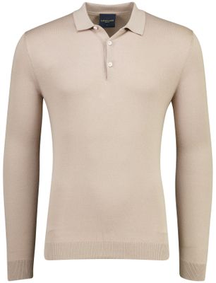Cavallaro poloshirt 3-knoops Cavallaro Teodoro beige effen