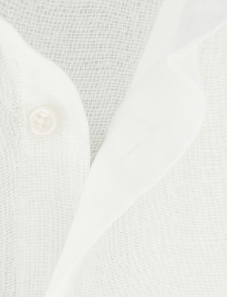Overhemd Cavallaro Ferentino wit linnen cutaway boord