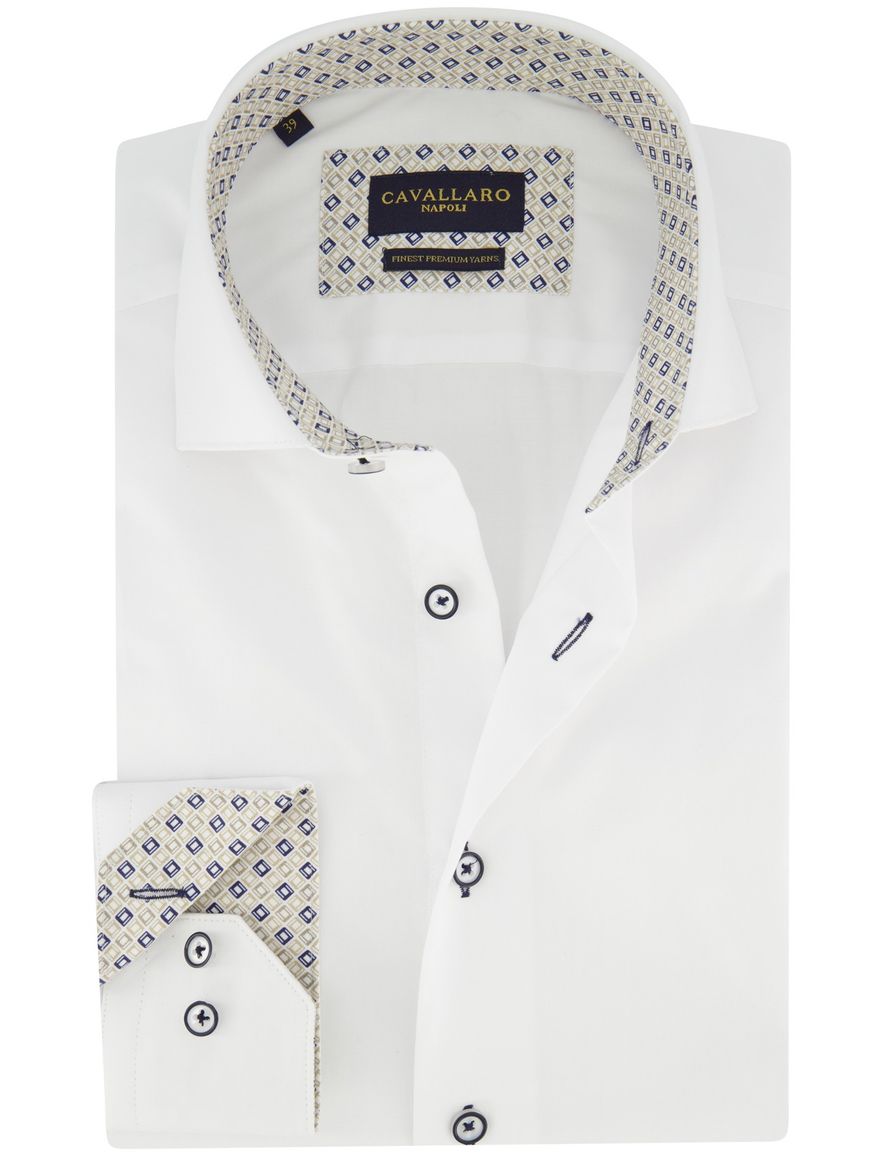 Overhemd Cavallaro Fiuggi wit katoen