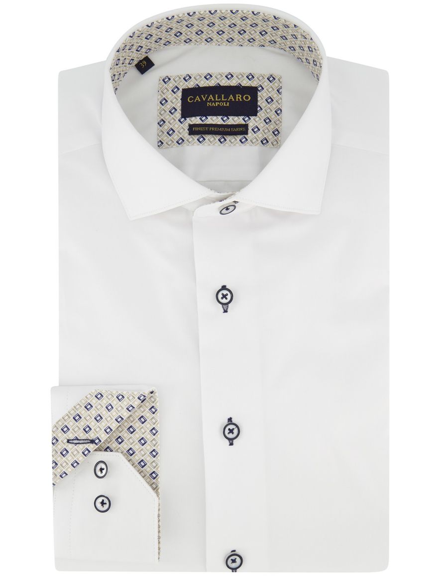 Overhemd Cavallaro Fiuggi wit katoen