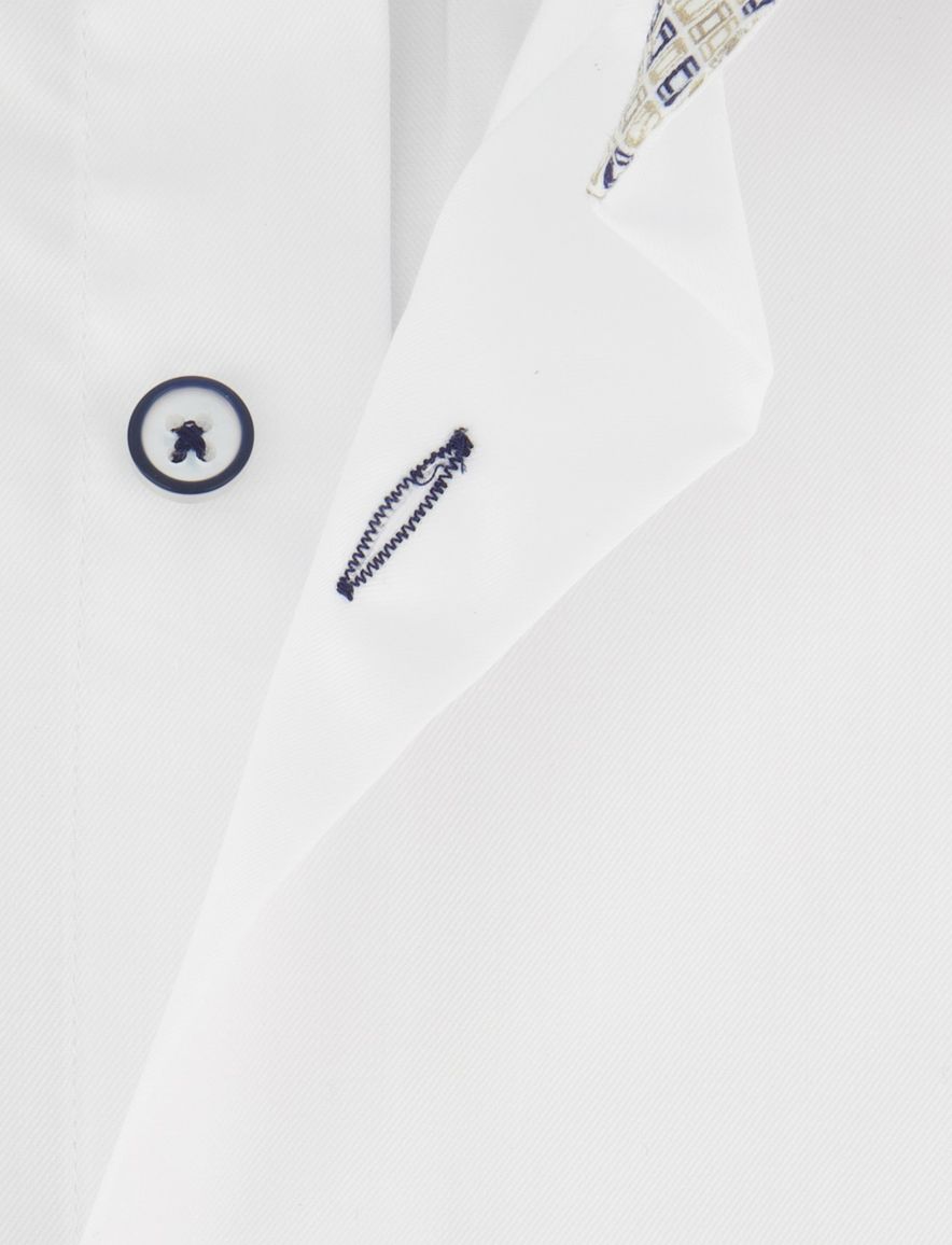 Overhemd slim fit Cavallaro Fiuggi mouwlengte 7 wit 100% katoen
