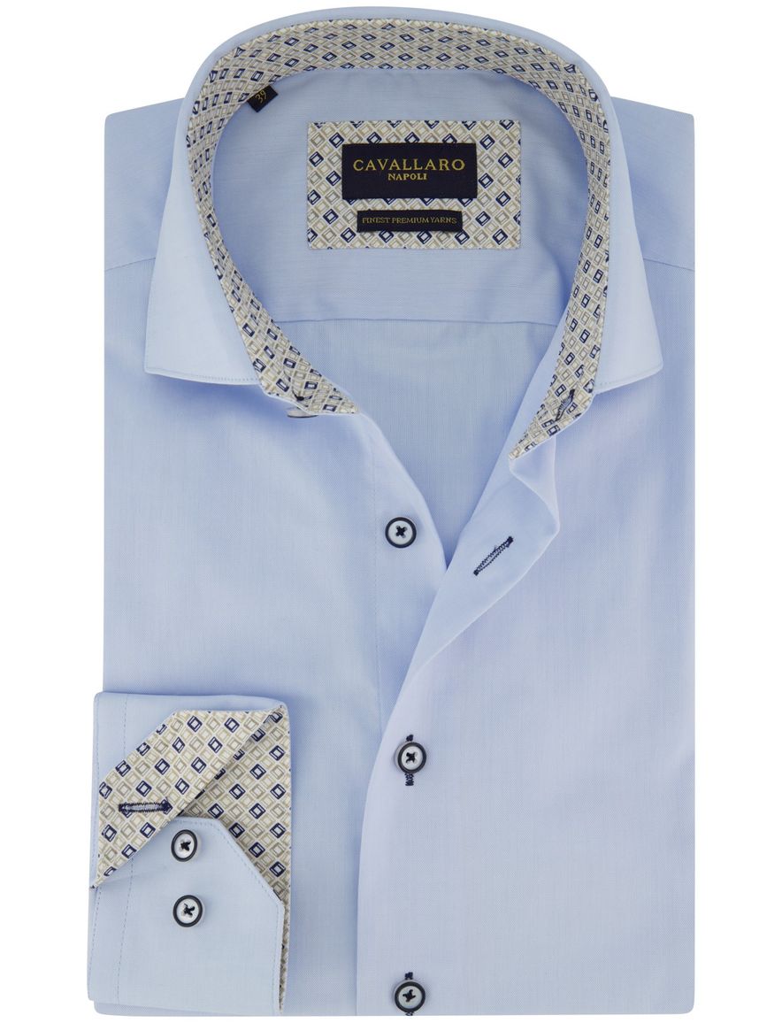 Cavallaro overhemd lichtblauw Fiuggi wide spread boord
