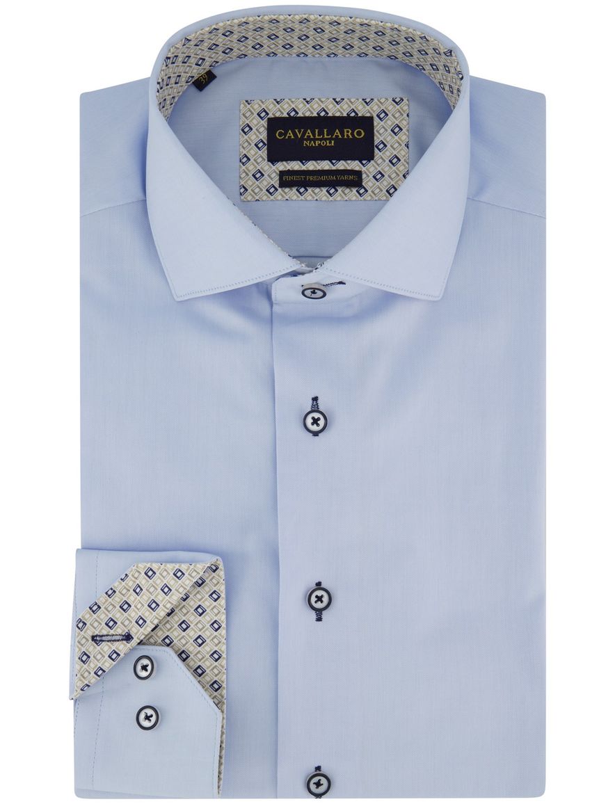 Cavallaro overhemd lichtblauw Fiuggi wide spread boord
