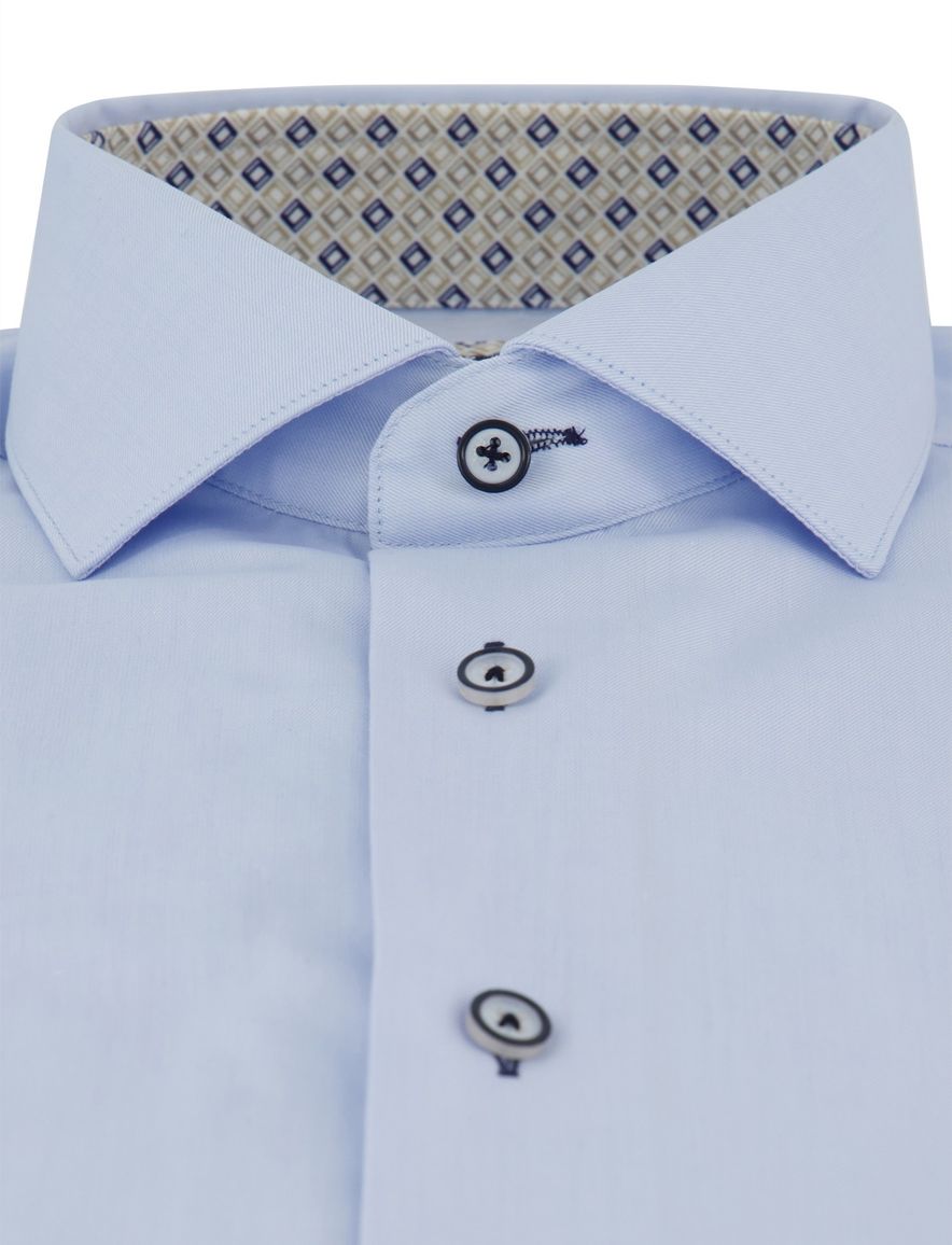 Cavallaro overhemd lichtblauw Fiuggi wide spread boord