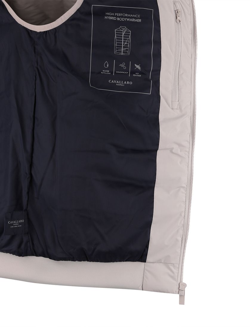 bodywarmer Cavallaro beige normale fit waterafstotend