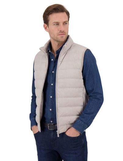 Cavallaro beige bodywarmer Cavallaro normale fit rits