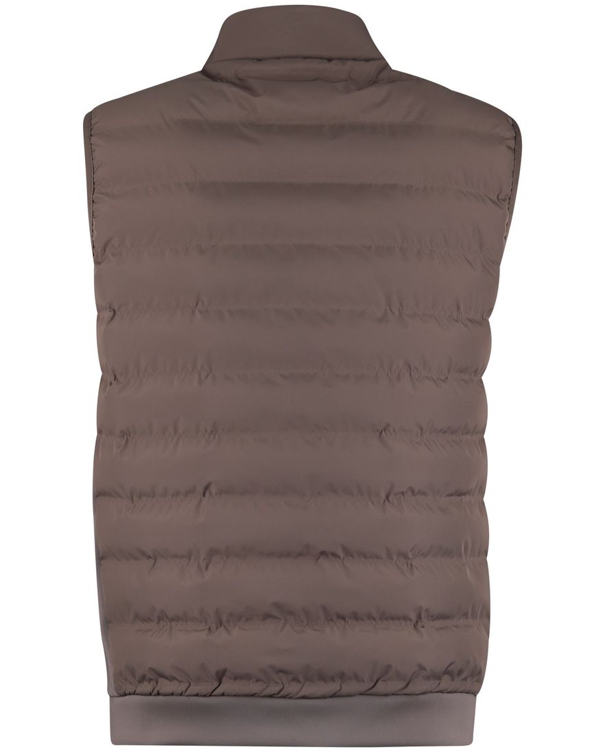 bruine bodywarmer Cavallaro Quintino puffer rits