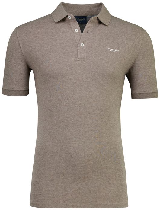 Cavallaro Bavone polo melange taupe