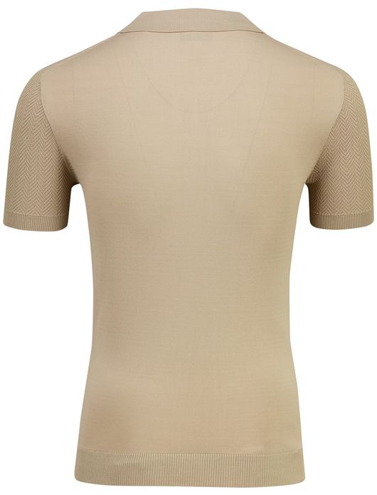 Cavallaro Mironi poloshirt bruin structuur