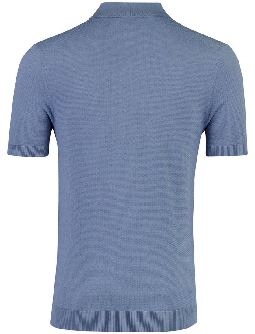 Polo korte mouw Cavallaro Milanio blauw gebreid