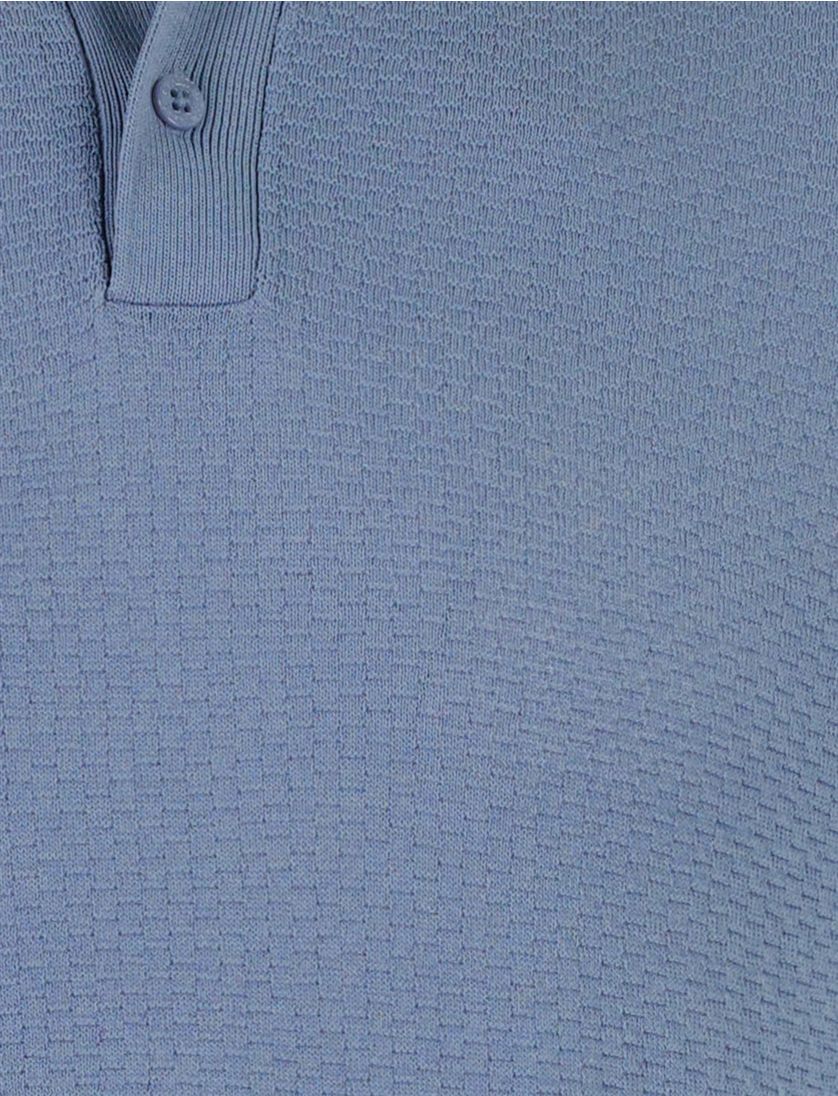 Polo korte mouw Cavallaro Milanio blauw gebreid