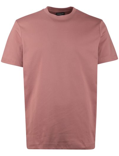 Cavallaro T-shirt Cavallaro Luvati roze korte mouw slim fit
