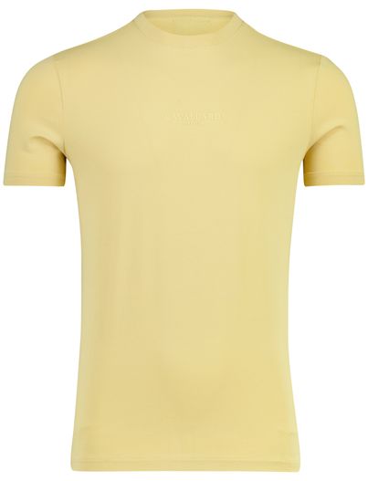 Cavallaro Geel t-shirt Cavallaro Bari Tee ronde hals katoen