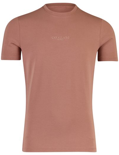 Cavallaro T-shirt Cavallaro Napoli Bari Tee regular fit met opdruk roze