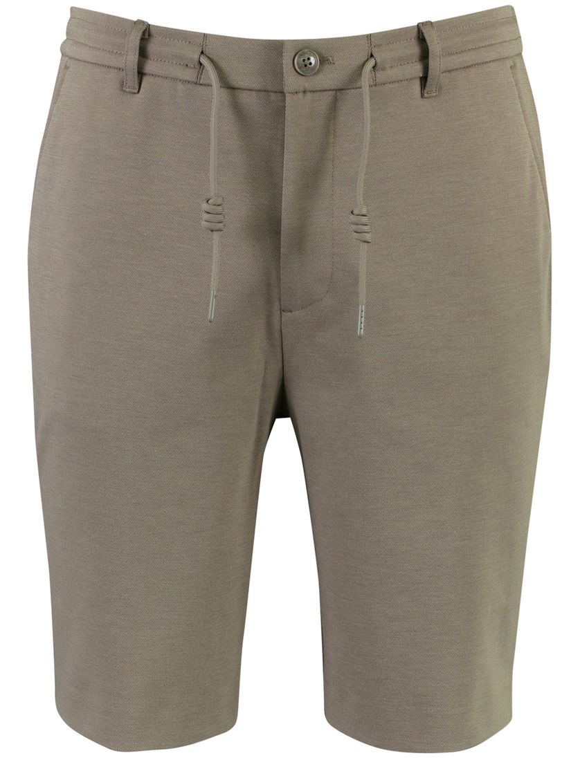 Bermuda Cavallaro Zeradino bruin slim fit elastische band