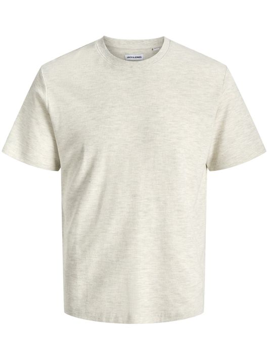 Jack & Jones Plus Size t-shirt beige met structuur