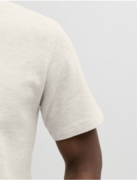 Jack & Jones Plus Size t-shirt beige met structuur