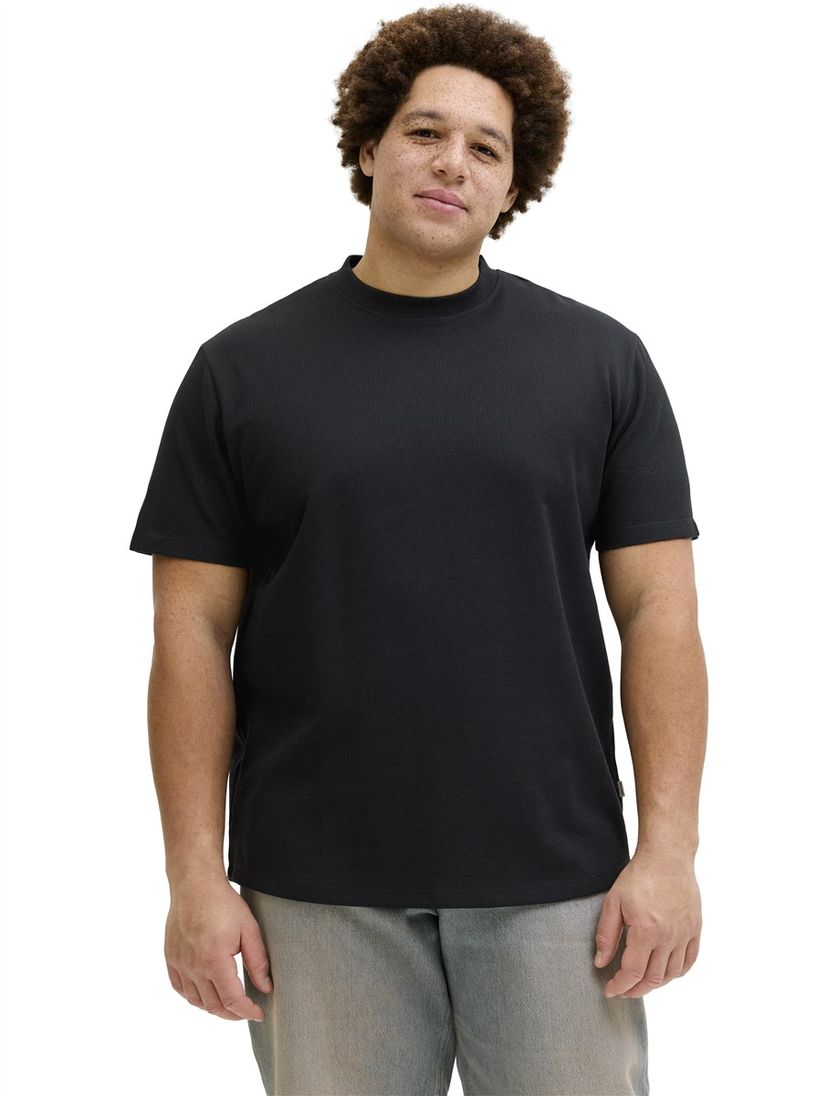 Zwart T-shirt Jack & Jones Plus Size textuur