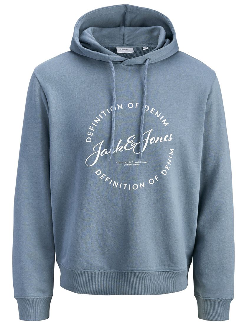 Hoodie Jack & Jones Plus Size blauw opdruk