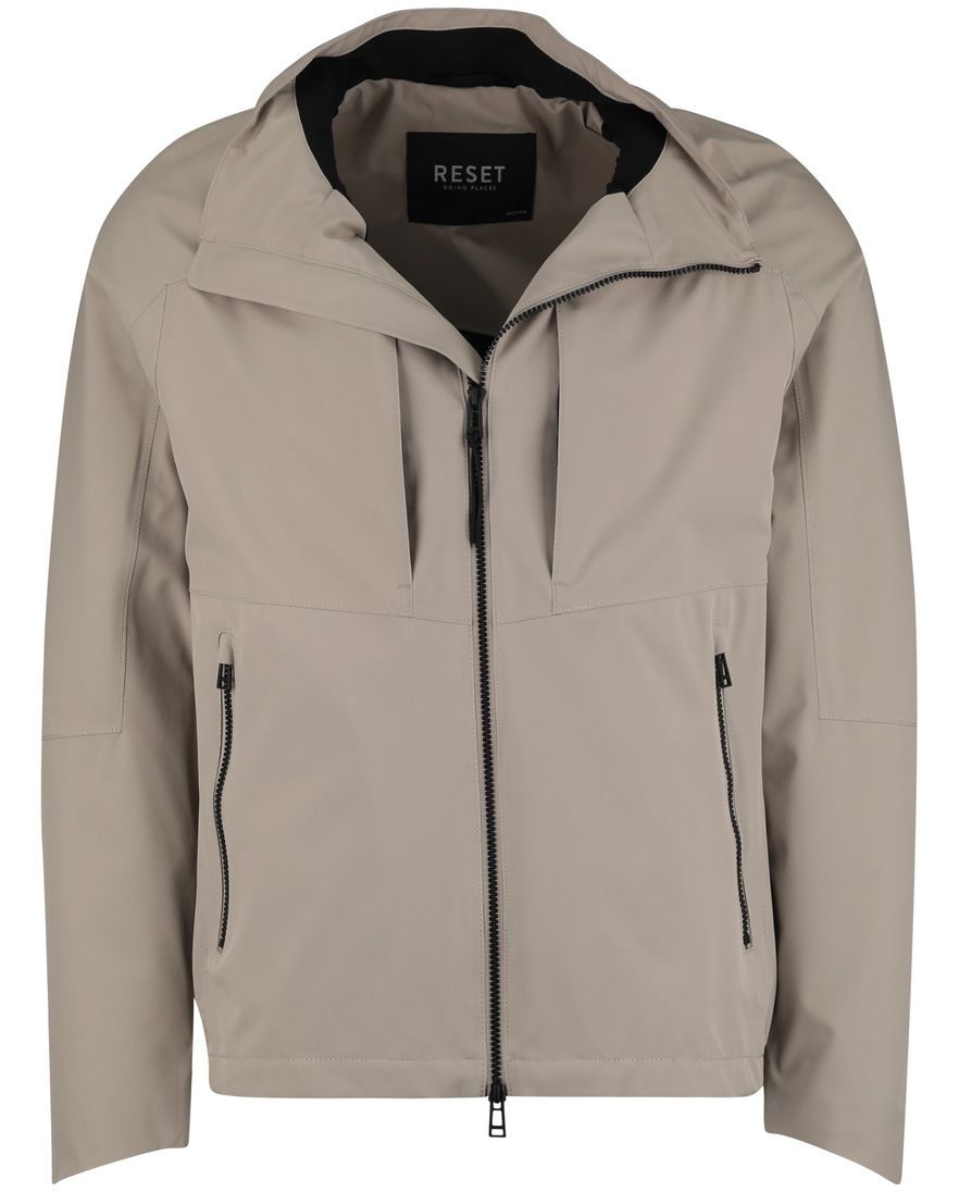 Beige kort windjack Reset normale fit