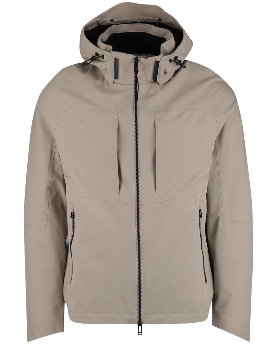 Beige kort windjack Reset normale fit