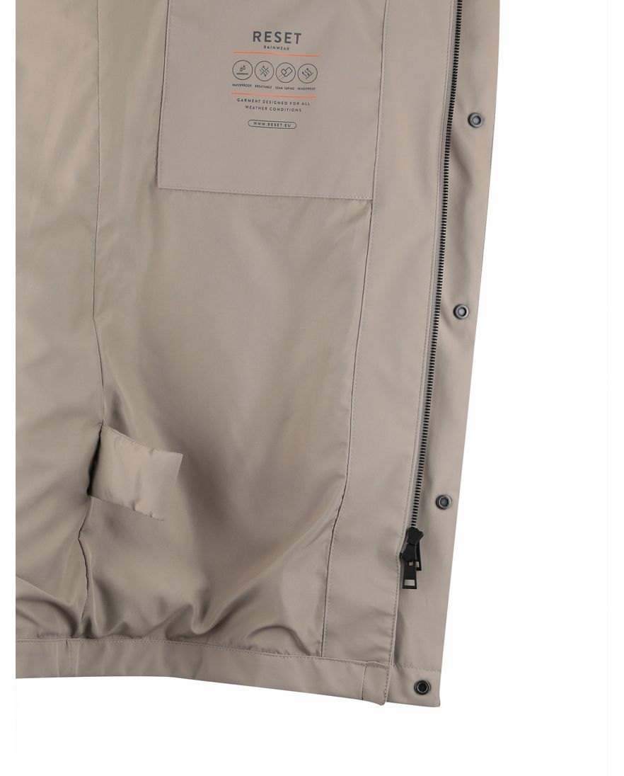 Beige regenjas waterdicht Reset normale fit