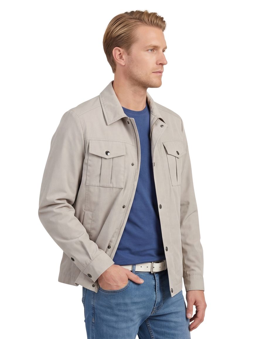 Reset beige zomerjas dubbele borstzak