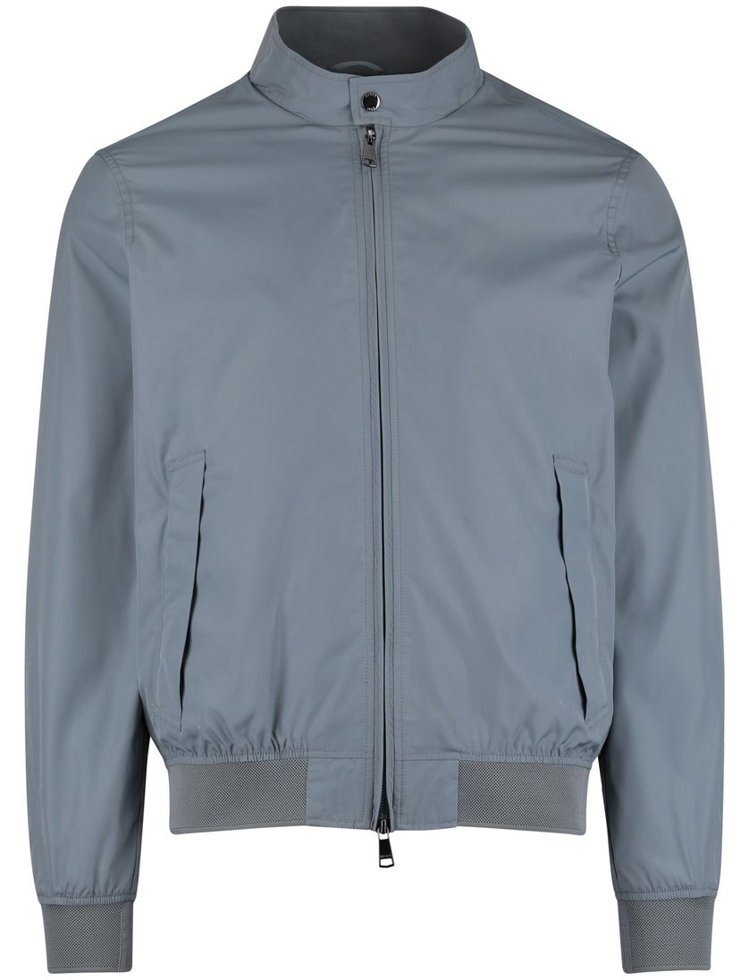 blauwe tussenjas polyester voering Reset Lucas opstaande kraag