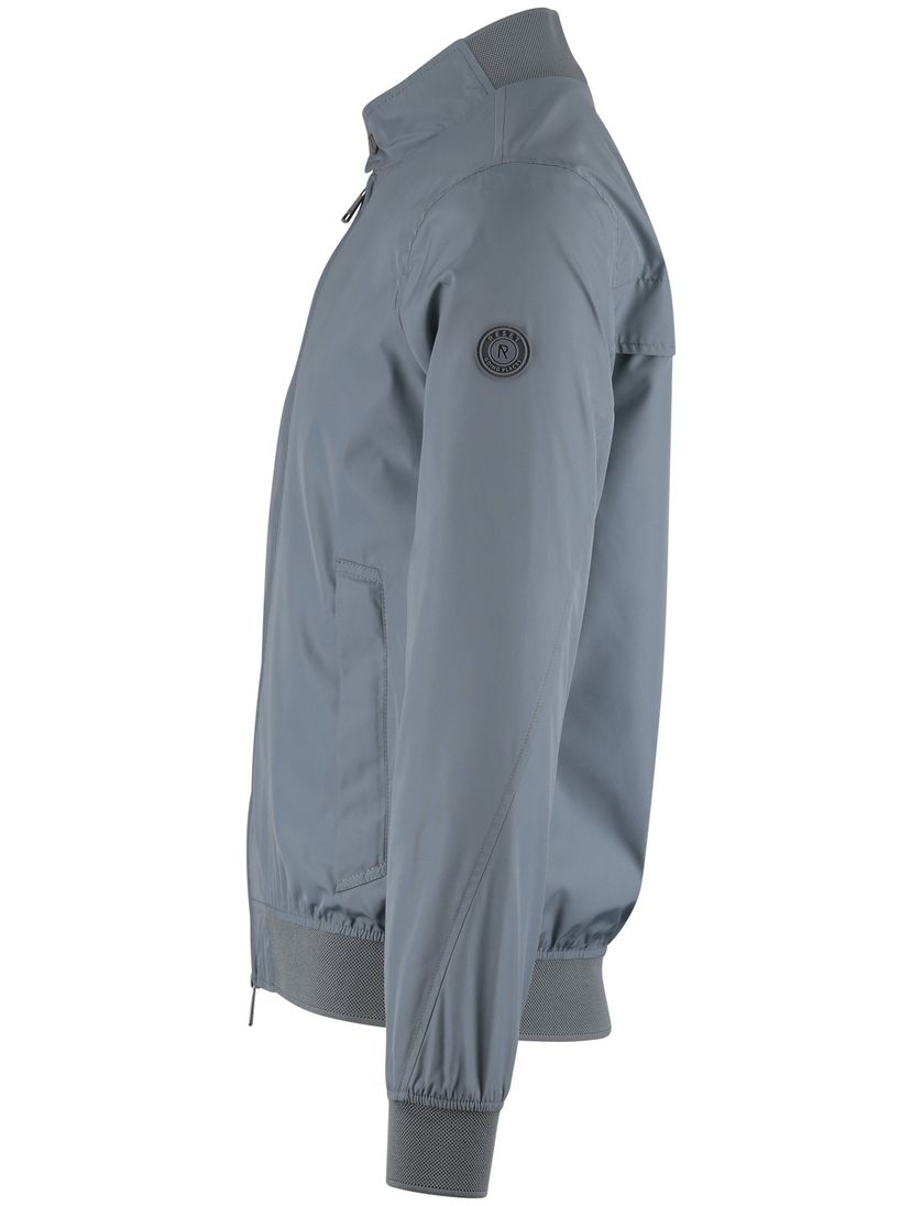 blauwe tussenjas polyester voering Reset Lucas opstaande kraag