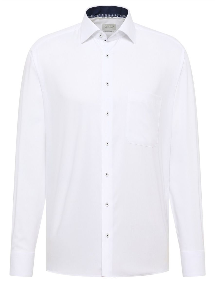 Overhemd rood semi-wide collar Eterna comfort fit