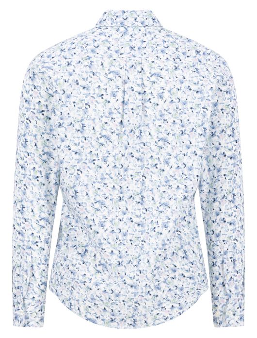 Fynch Hatton overhemd lichtblauw bloemetjes print normale fit