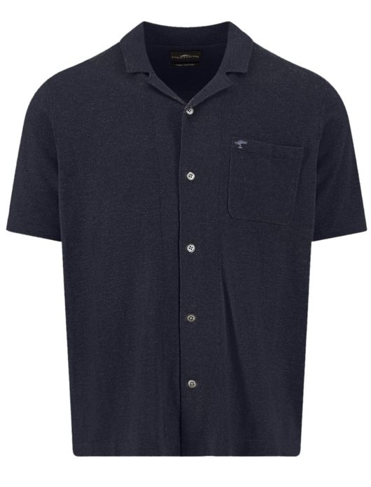 Fynch Hatton doorknoop polo donkerblauw