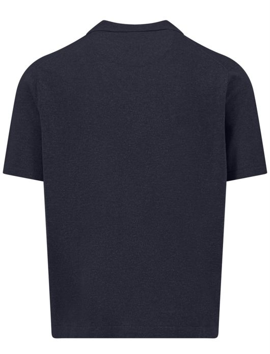 Fynch Hatton doorknoop polo donkerblauw