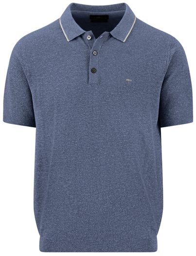 Fynch Hatton Fynch Hatton polo donkerblauw contrast boord