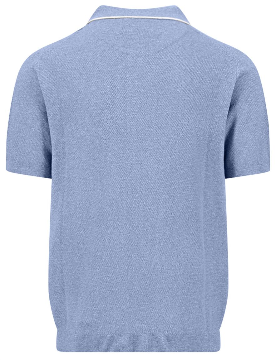 Fynch Hatton polo gebreid blauw