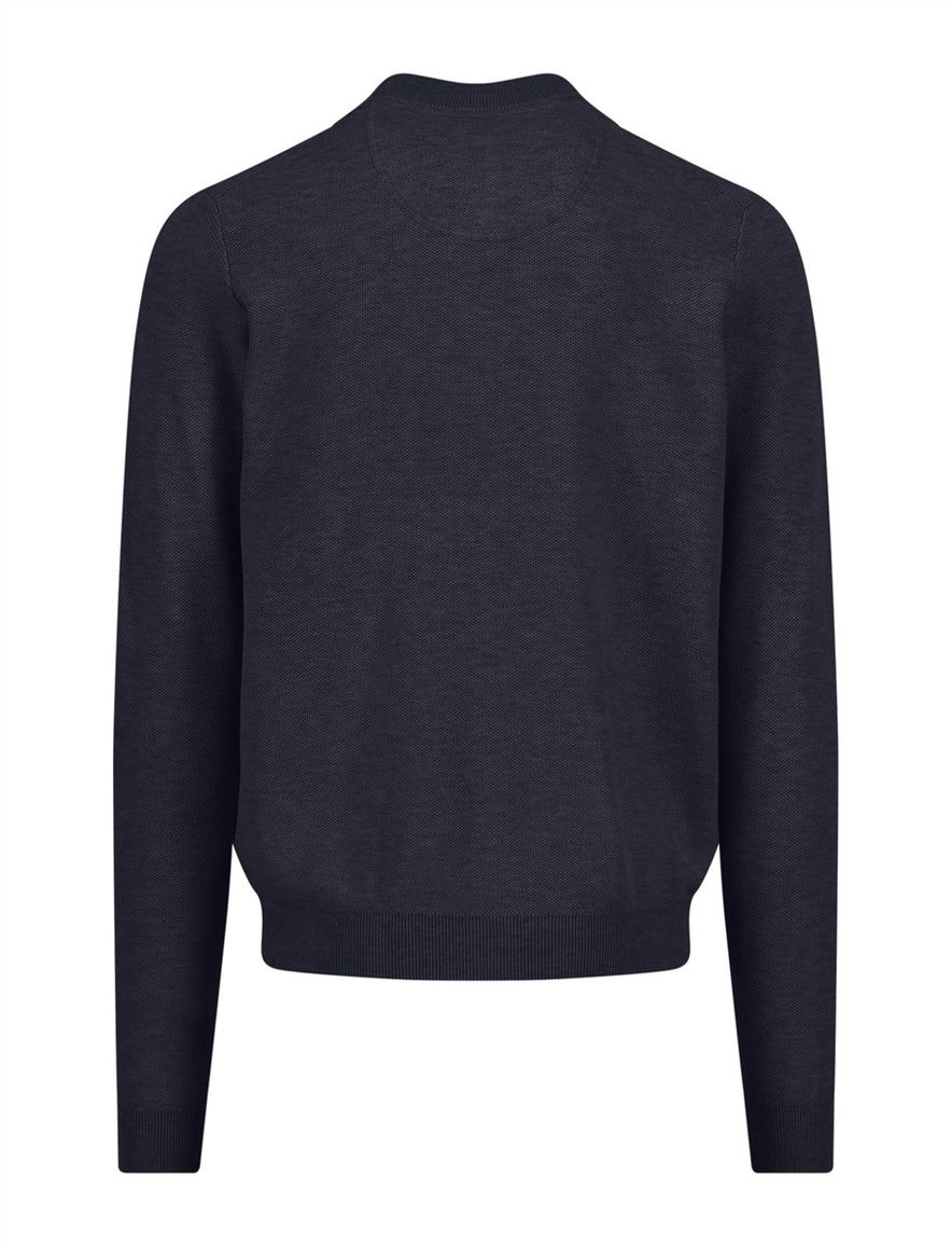 Vest donkerblauw Fynch Hatton structuur