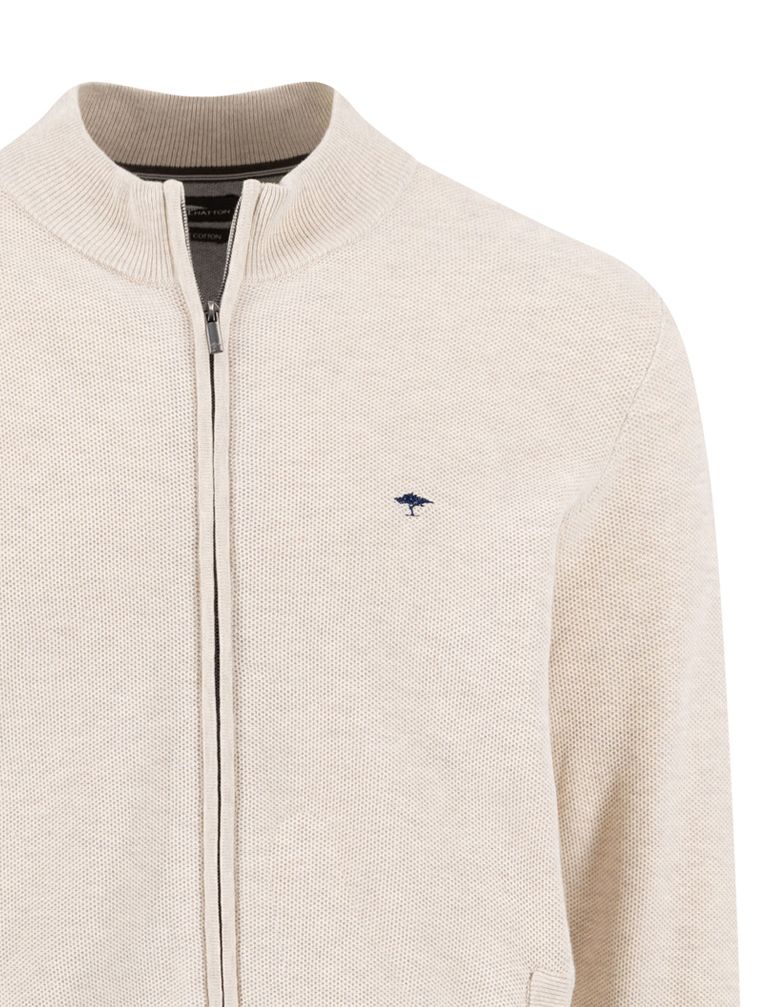 Vest beige Fynch Hatton structuur