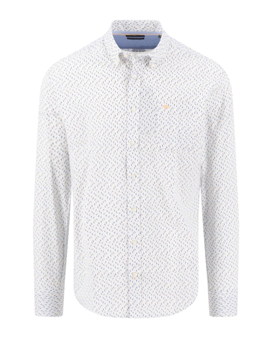 Overhemd wit geprint Fynch Hatton button down