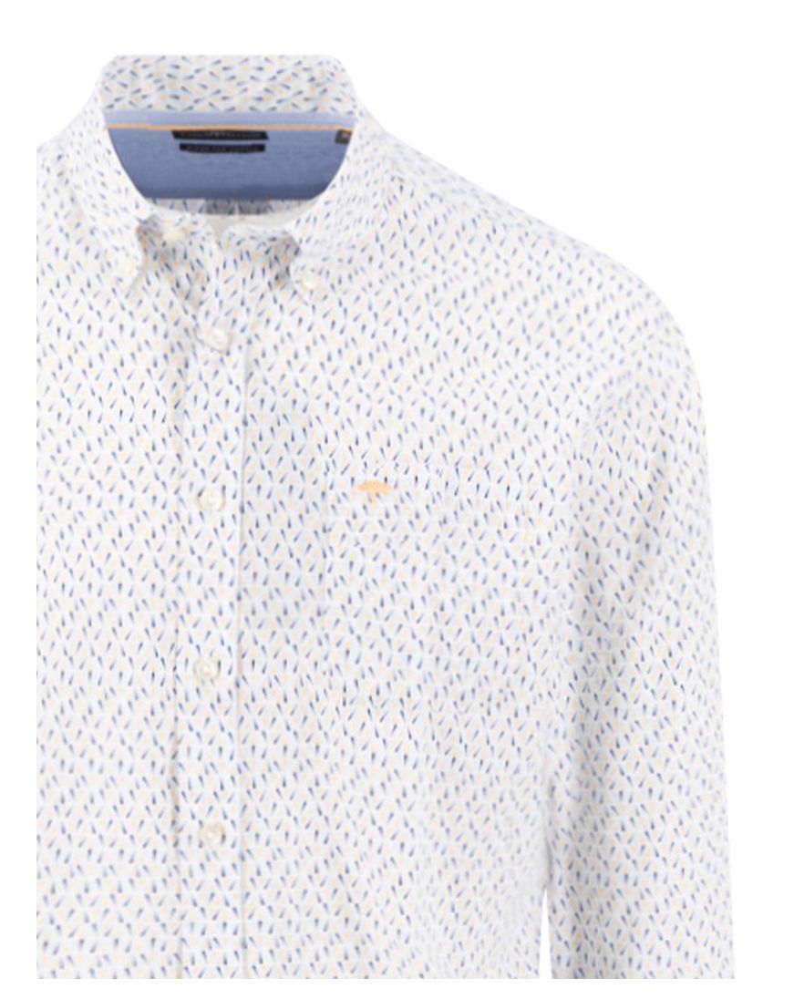 Overhemd wit geprint Fynch Hatton button down