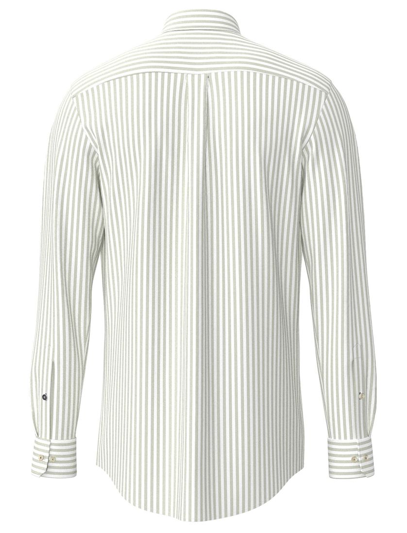 Overhemd Fynch Hatton groen gestreept normale fit