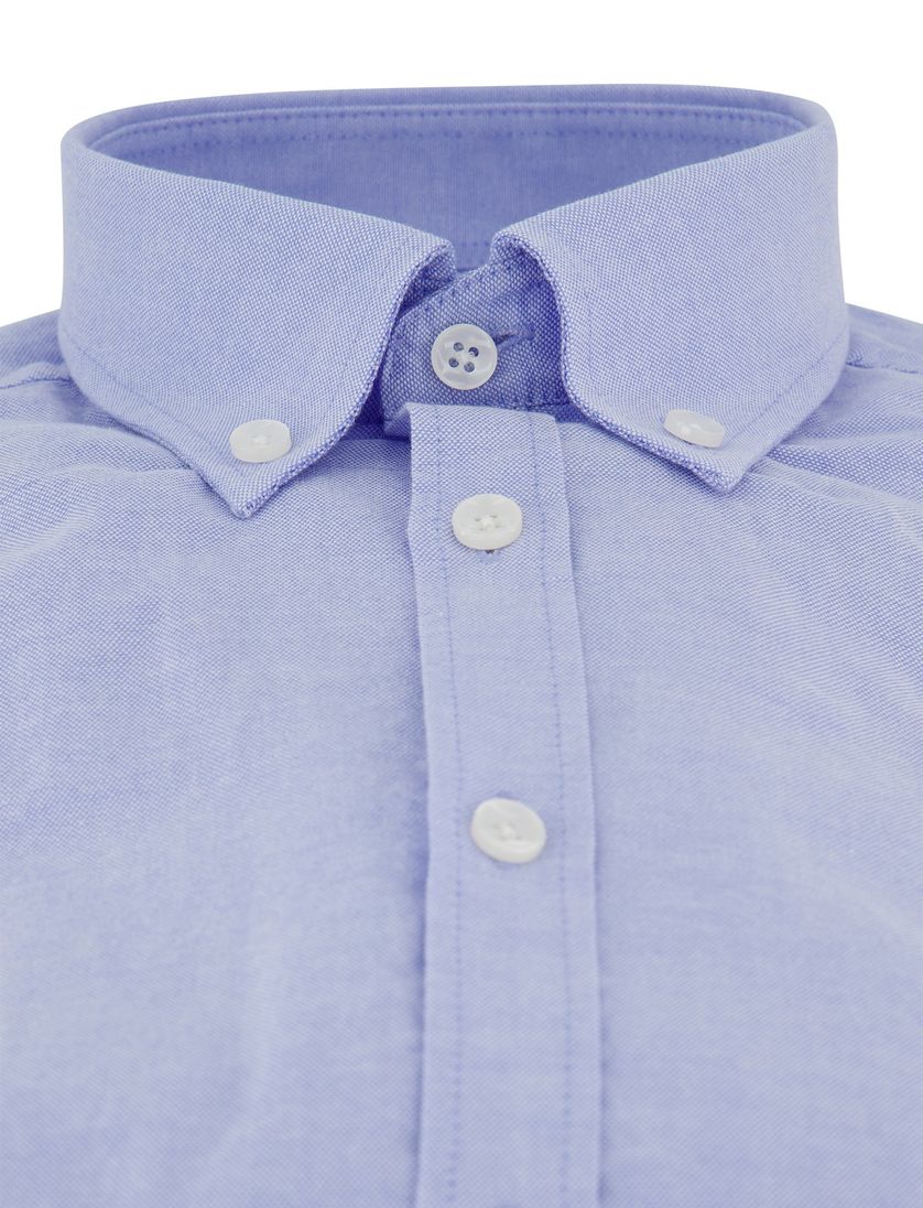 Overhemd lichtblauw Ledub Modern fit katoen button down