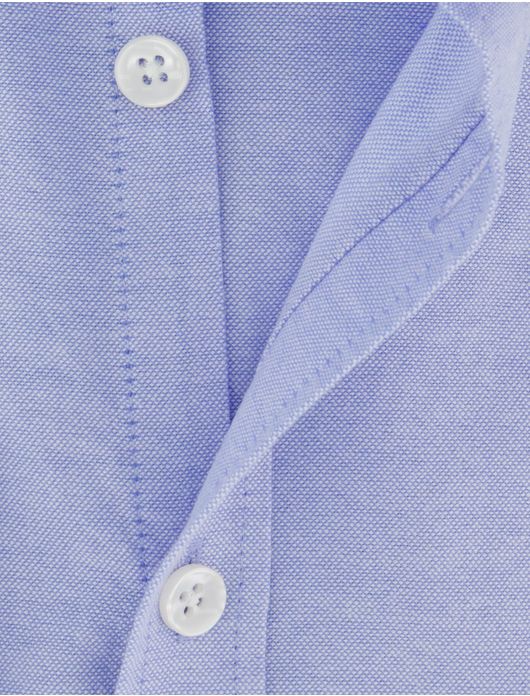 Ledub Overhemd lichtblauw button down katoen