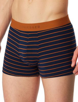 Schiesser 3-pack boxershorts Schiesser donkerblauw en oranje normale fit