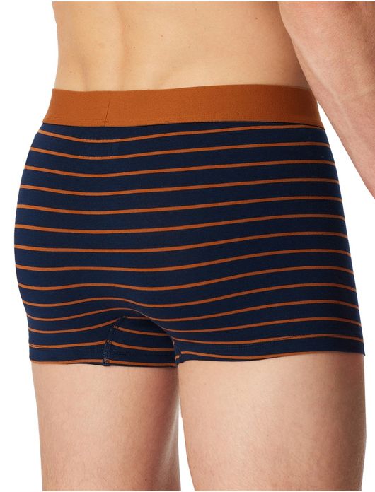 Schiesser boxershorts donkerblauw 3 pack oranje
