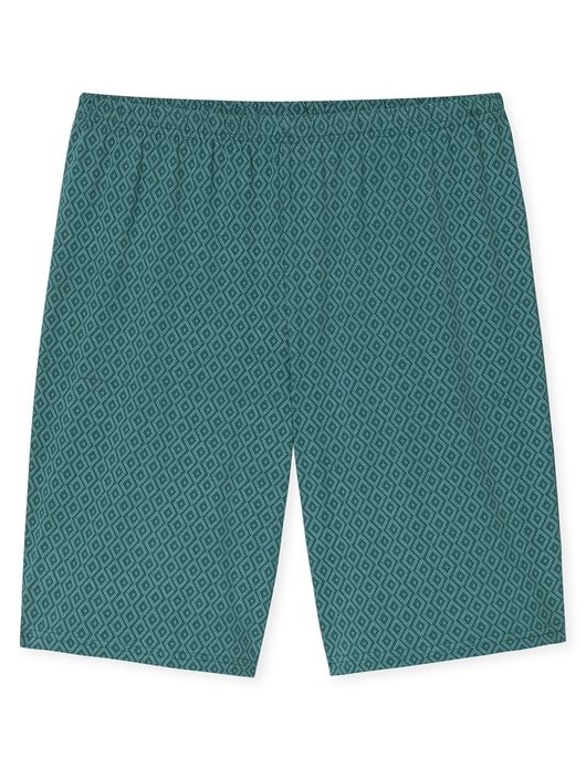 Schiesser shortama groen met printje