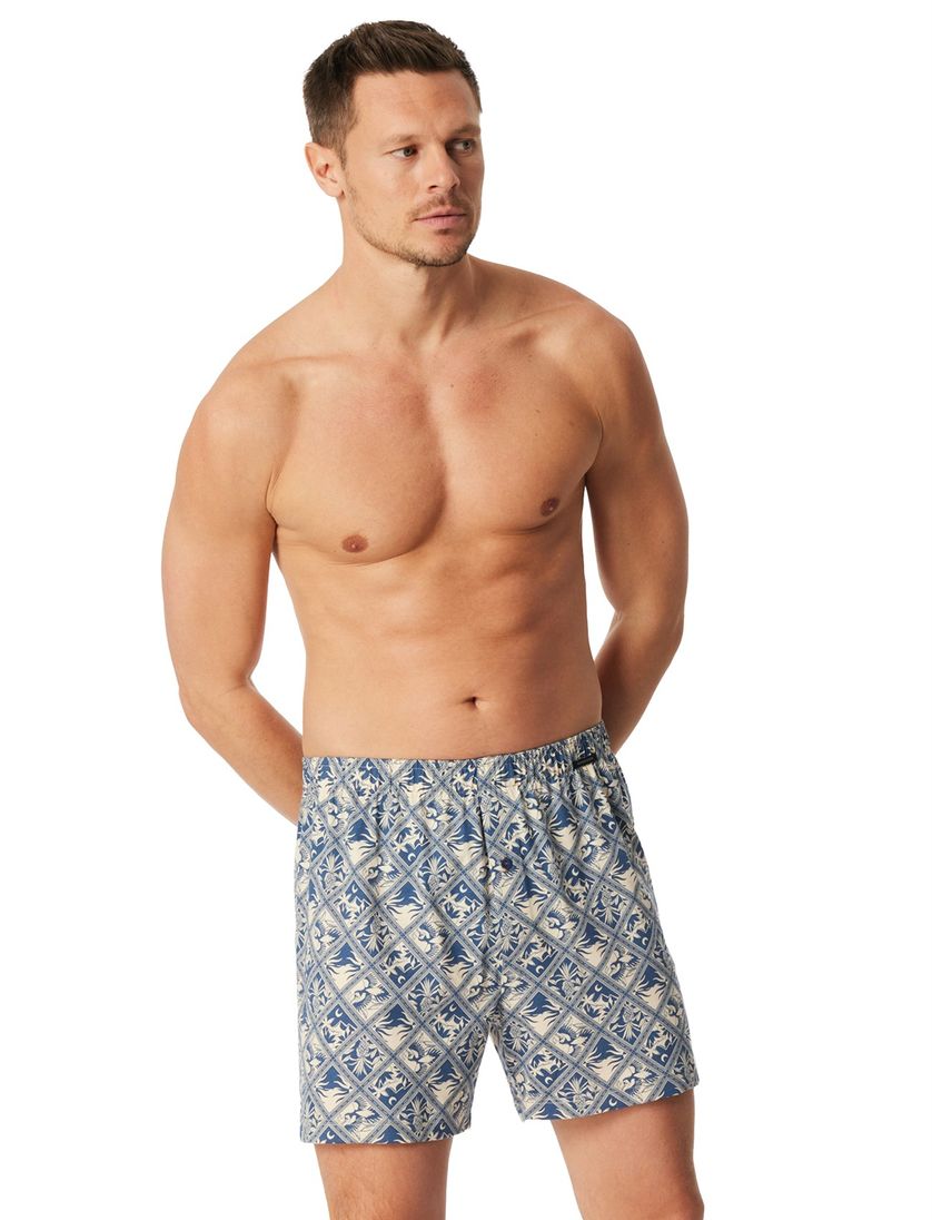 Boxershorts Schiesser 2-pack blauw katoen