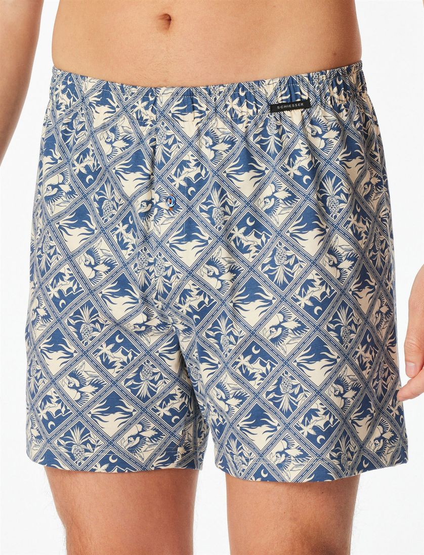 Boxershorts Schiesser 2-pack blauw katoen
